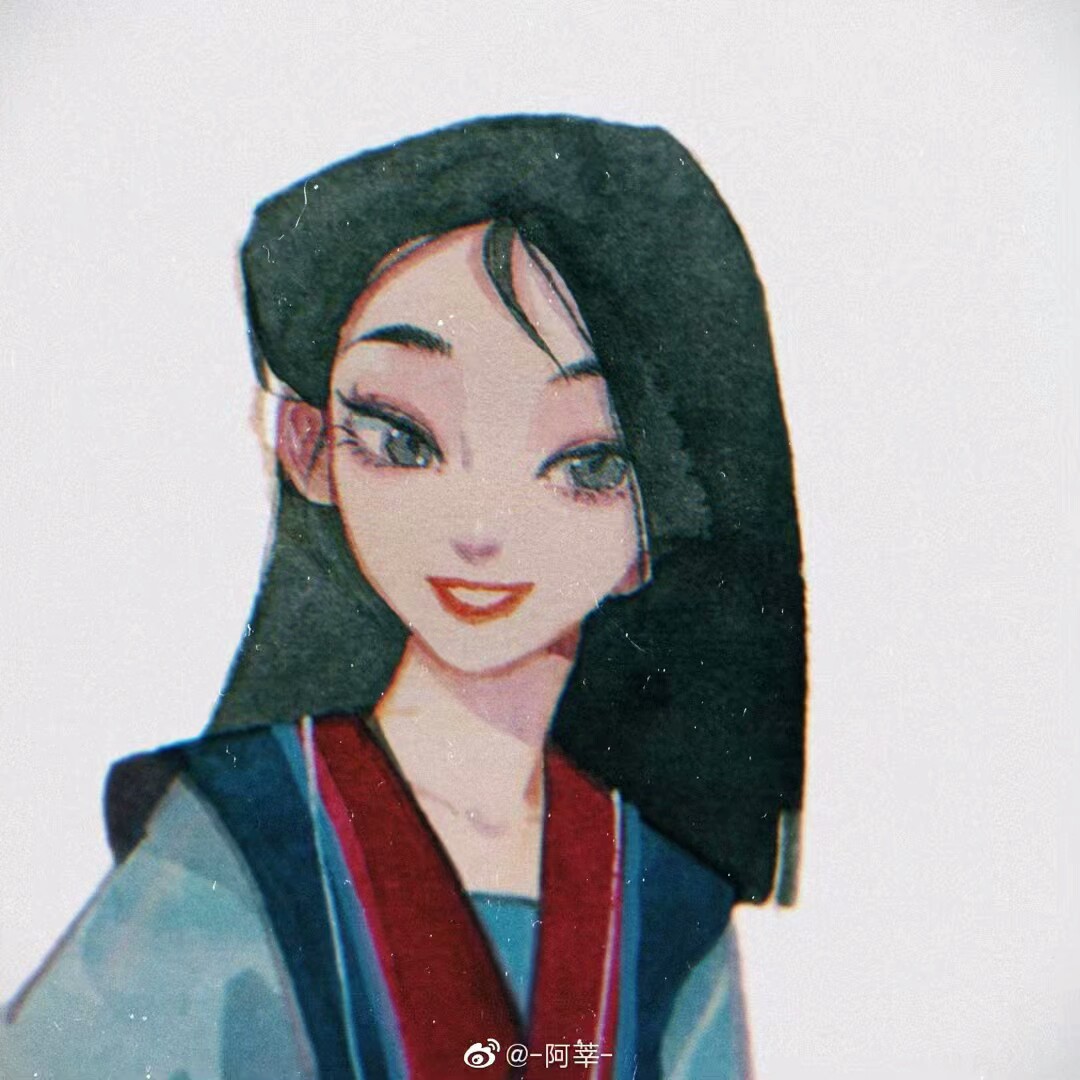 花木兰 迪士尼 阿莘 手绘 插画 壁纸