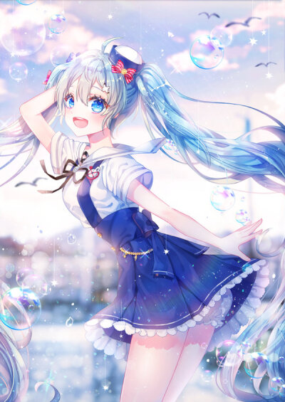 收集   点赞  评论  vocaloid 初音未来 雪未来2019 绘师:kkuemクエ