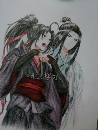 魔道祖师彩铅画