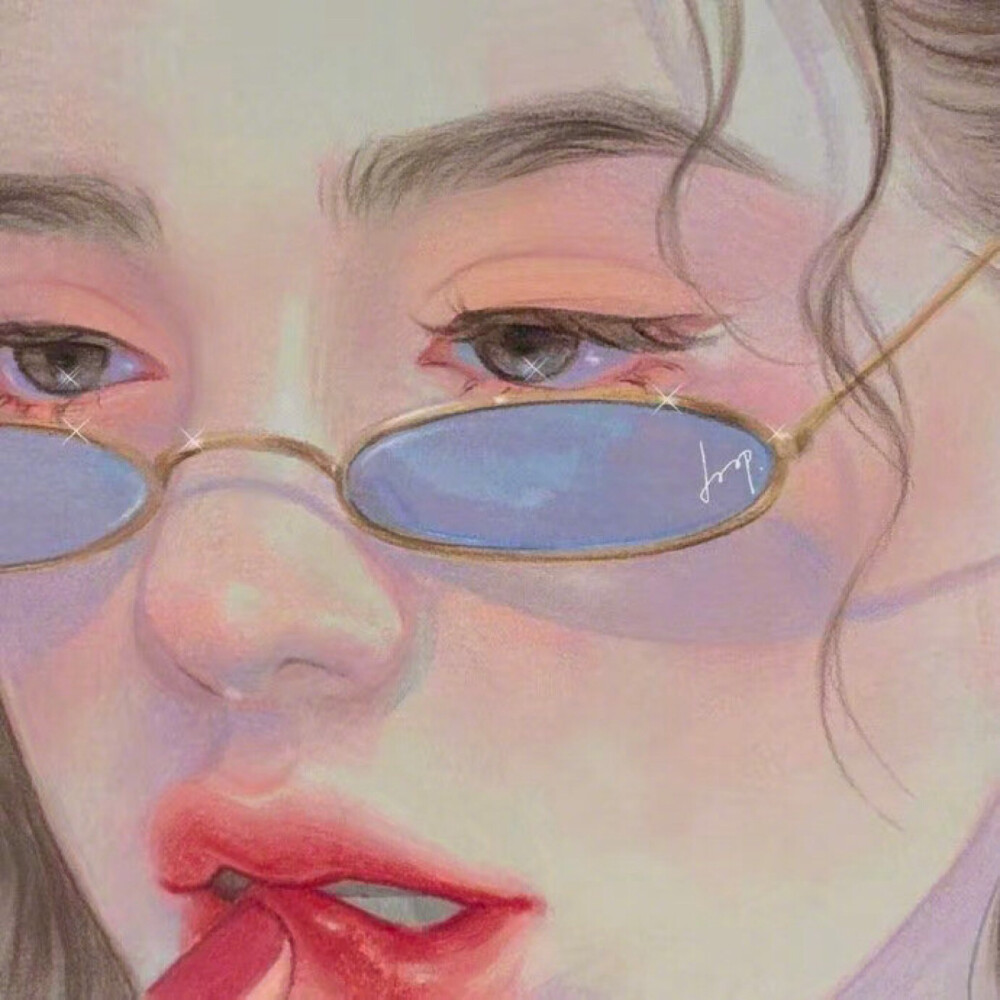 头像 动漫 插画 另类 独特 少女哇