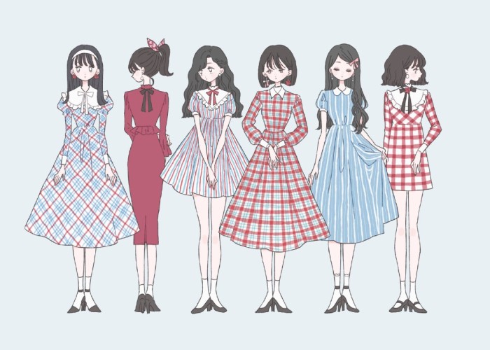 多人 全身 人设 少女 立绘 动漫