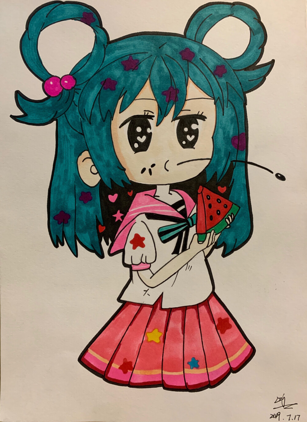 【马克笔画】卡通人物