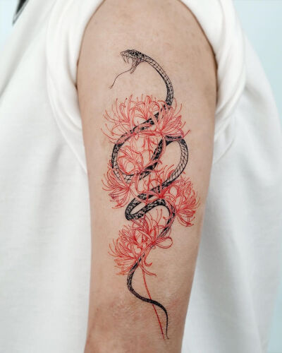 纹身/ 蛇 / ins:bium_tattoo