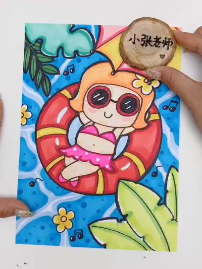 儿童画,卡通,马克笔