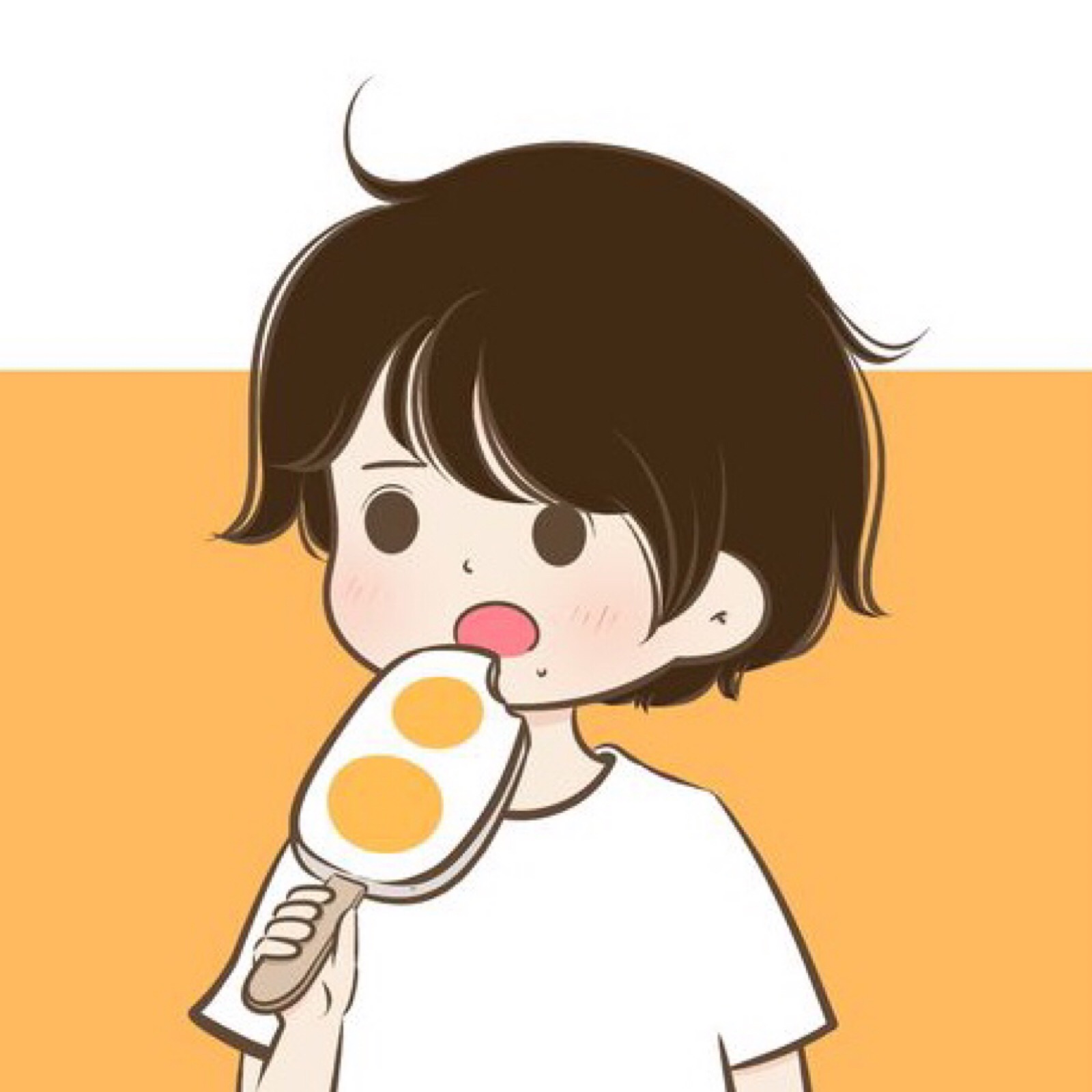 一起吃双蛋黄雪糕吧( )