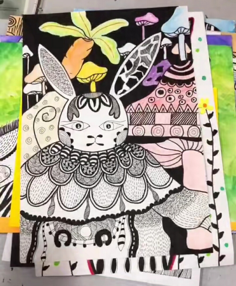 儿童线描画