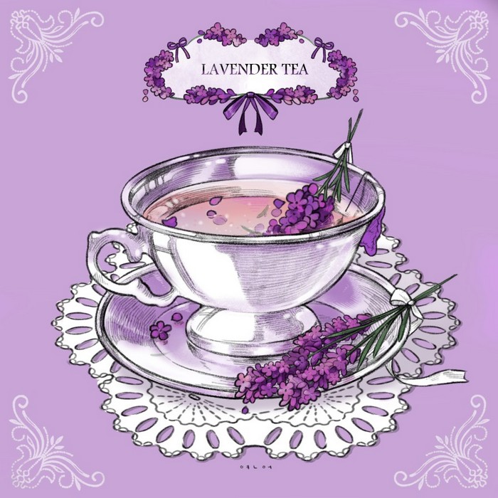 tea party ~ 花茶 插画 by_salmon