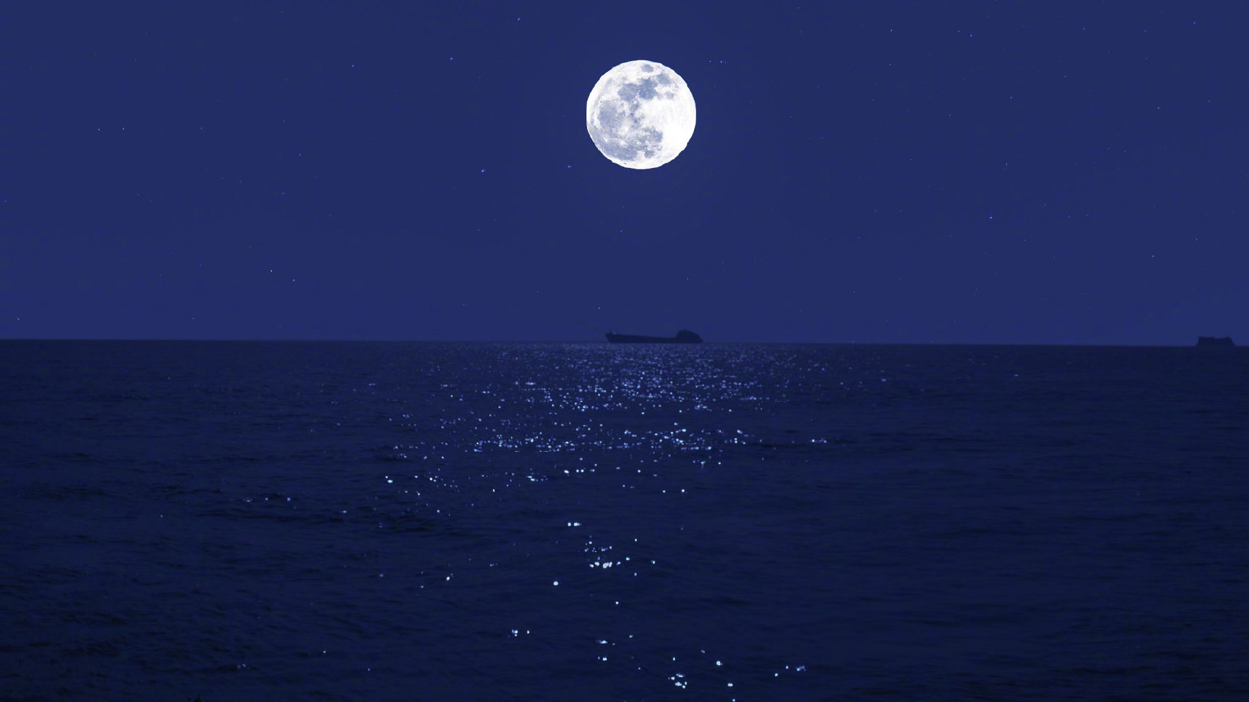 月夜の海 | iPad/タブレット壁紙ギャラリー