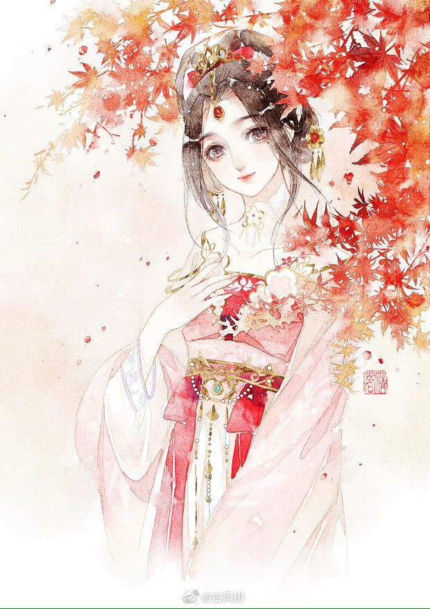 古风美人插画