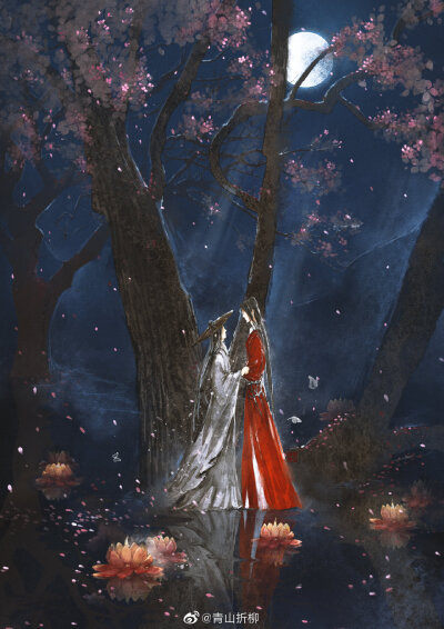 花城谢怜花怜《天官赐福》画师微博id【青山折柳】