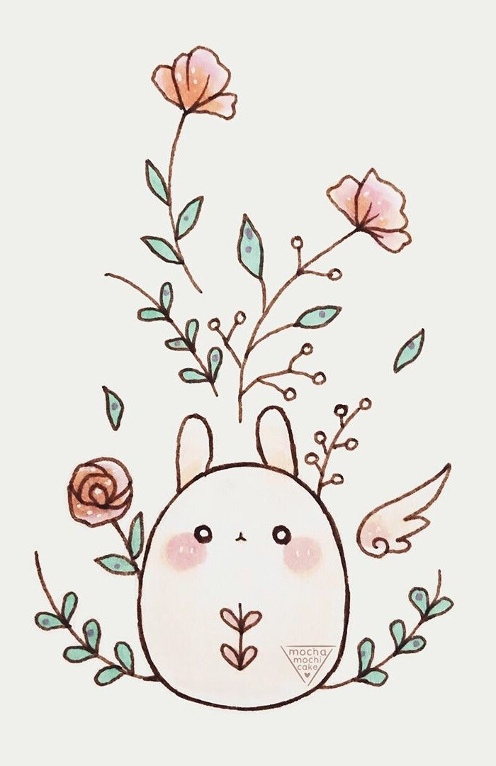动物萌系水彩美食插画 by mochamochicake