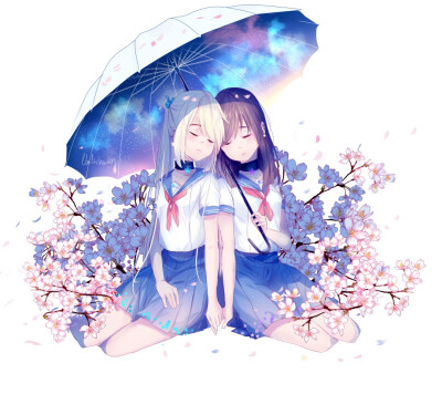 唯美二次元(头像 背景 动漫 古风 插画 意境 少女 少年 绝色 童话)