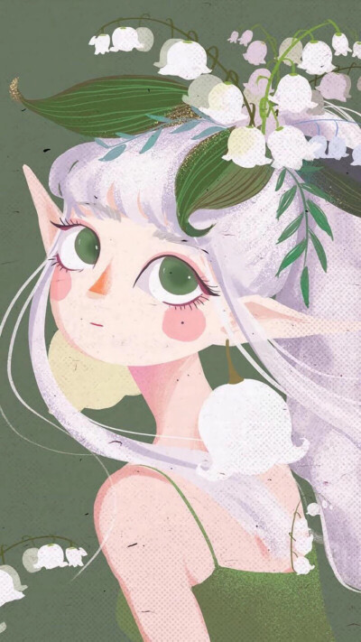 简单 清新 可爱 手绘 卡通 动漫 二次元 萌系 清新 插画 女孩 森系
