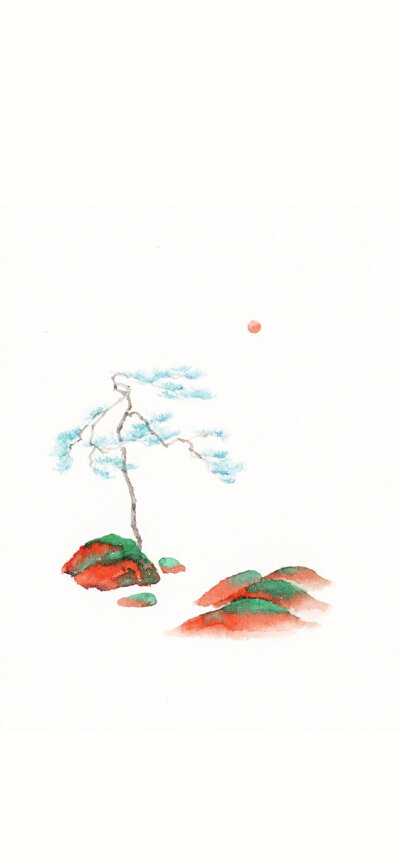 水墨画风格壁纸,喜欢这种简约风![心]