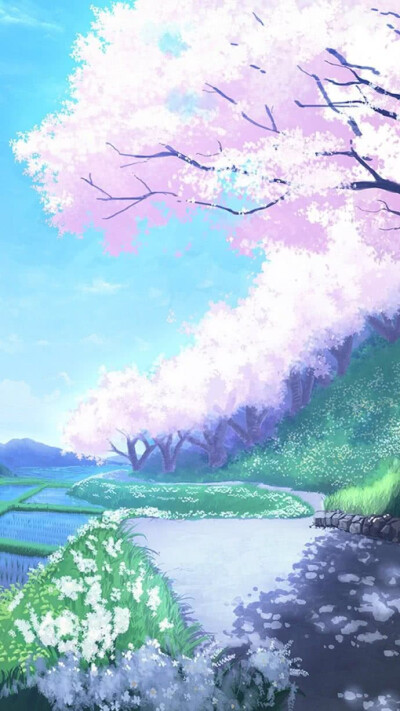 唯美梦幻锁屏壁纸背景图动漫场景