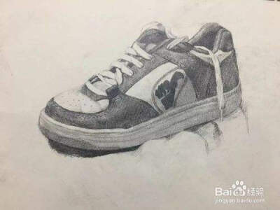 创意画素描鞋子