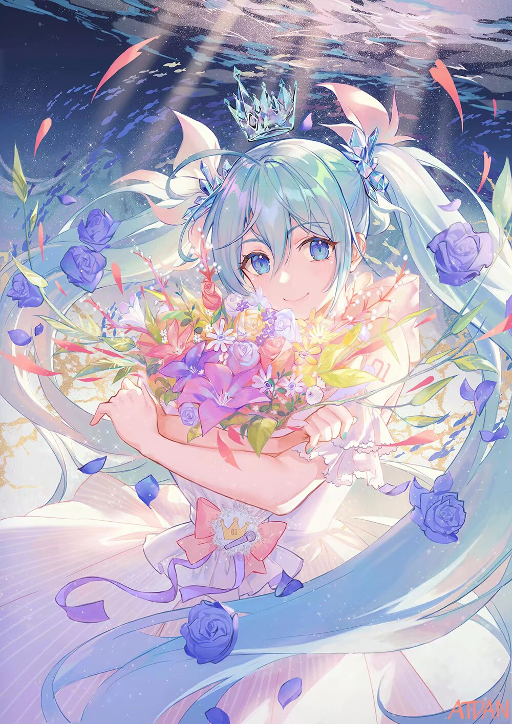 虚拟歌者与曲绘# miku-12th 初音未来0831生日快乐!画师:atdan