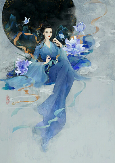 (古风美人)绘师:花夕颜