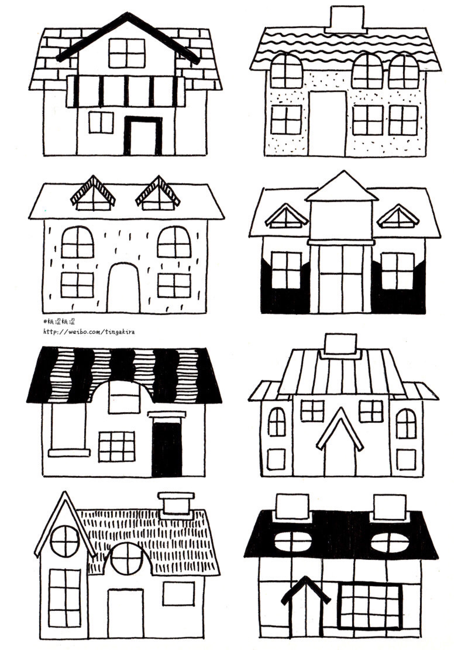 房屋简笔画如何画 房屋的简笔画简单又漂亮_简笔画-绘画者图库