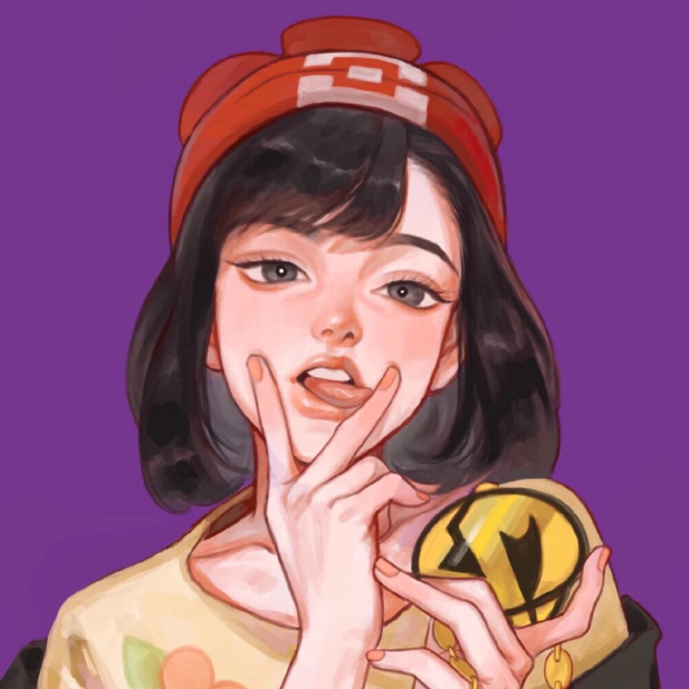 头像动漫插画另类独特少女哇