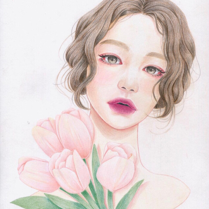 头像 动漫 插画 另类 独特 少女哇
