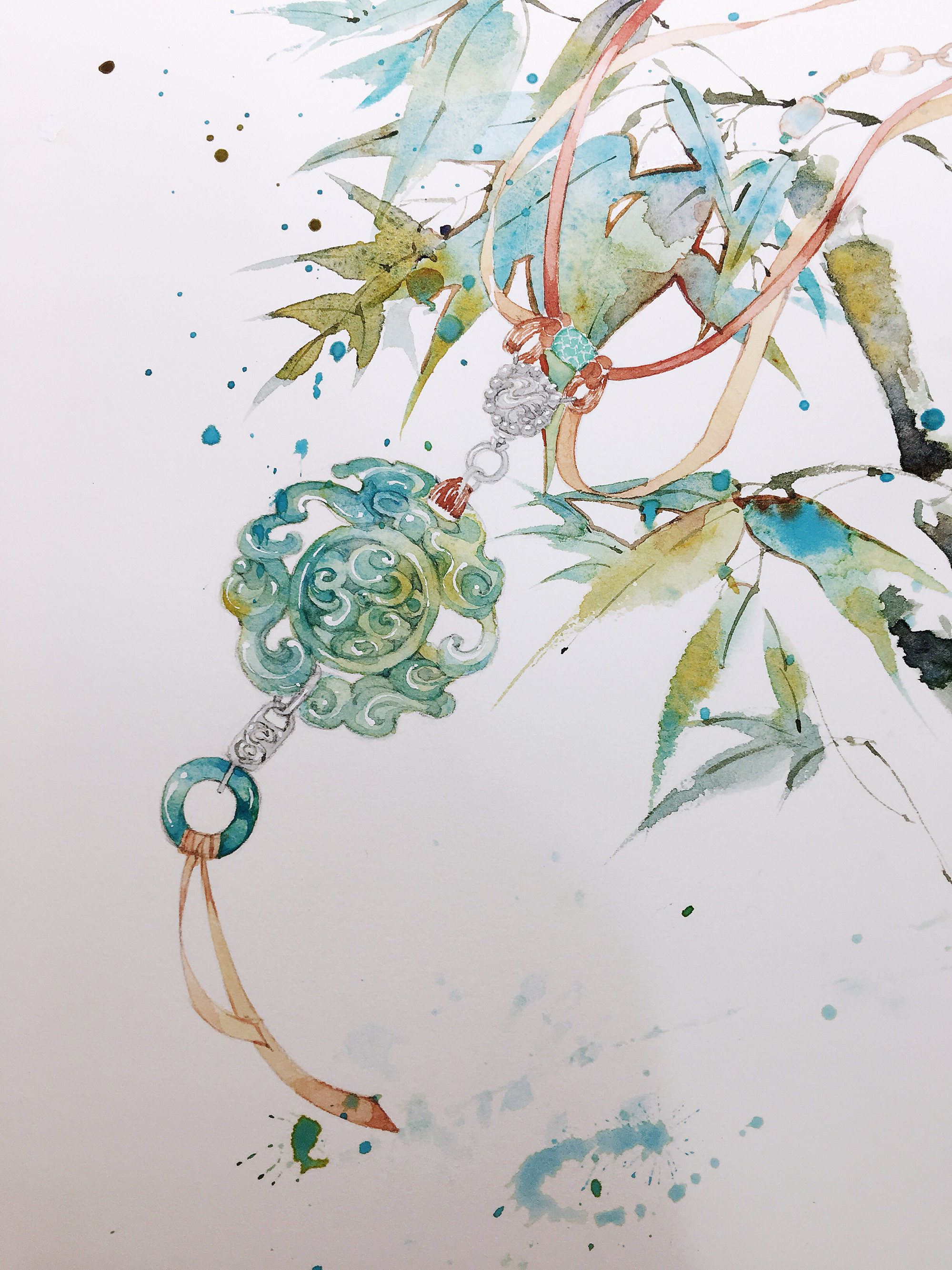 〔 古风水彩素材 〕作者" 北斗斋