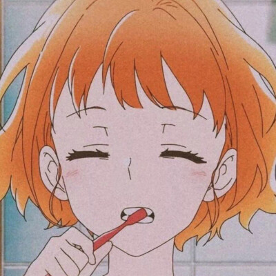 男生刷牙情侣头像