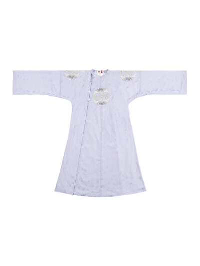 【圆领袍】霜鹤图唐制圆领袍 - 『汉尚华莲』浅紫色的圆领袍,前襟与