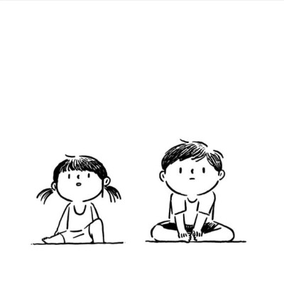 简笔画情侣背影