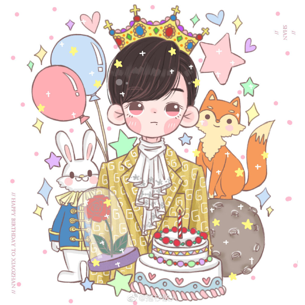肖战头像生日快乐啊我们的小王子图源微博:抱衫散人