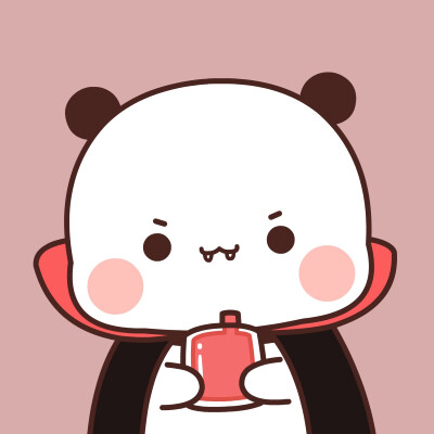 情侣头像,小熊猫一二,微博@黄小b