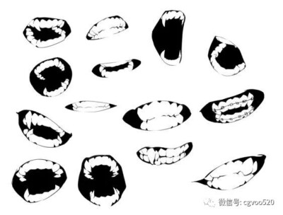 龇牙裂嘴该怎么画?