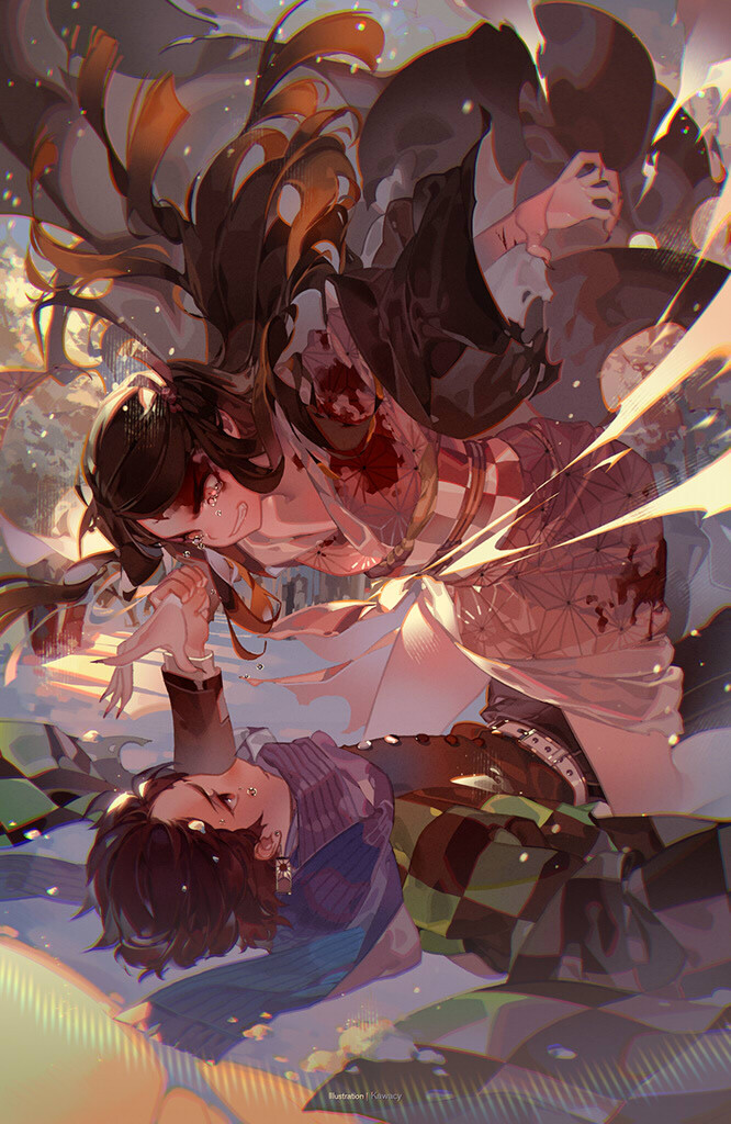 鬼灭之刃# 兄妹の绊 p站画师:河cy - 堆糖,美图壁纸