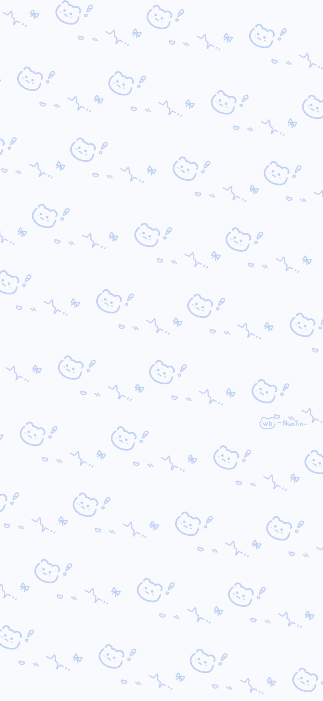原创 壁纸 可爱 熊 平铺 简约 聊天背景