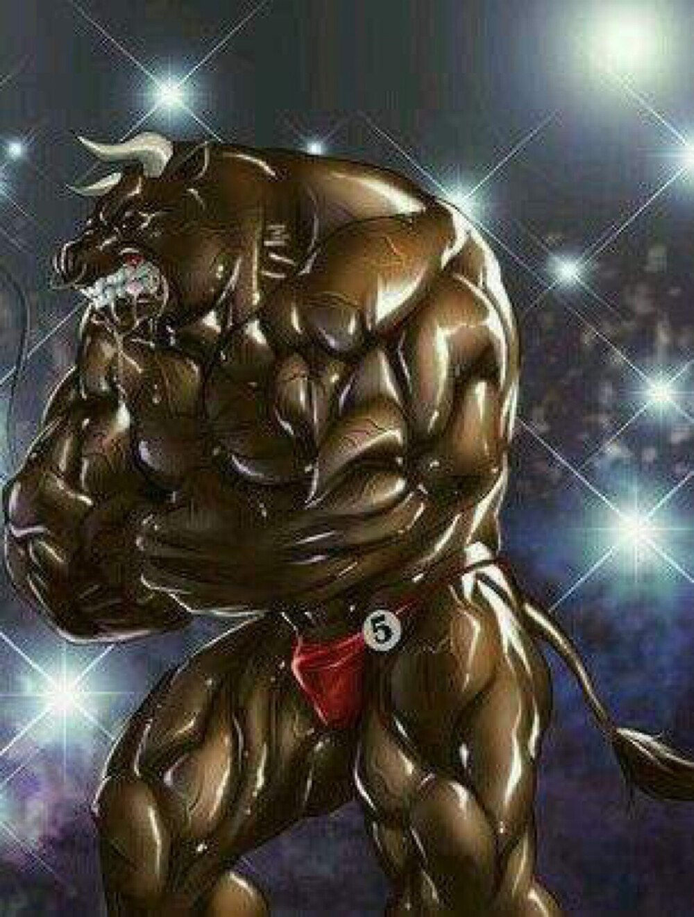 强壮的肌肉牛兽人