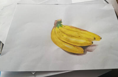 彩铅临摹香蕉