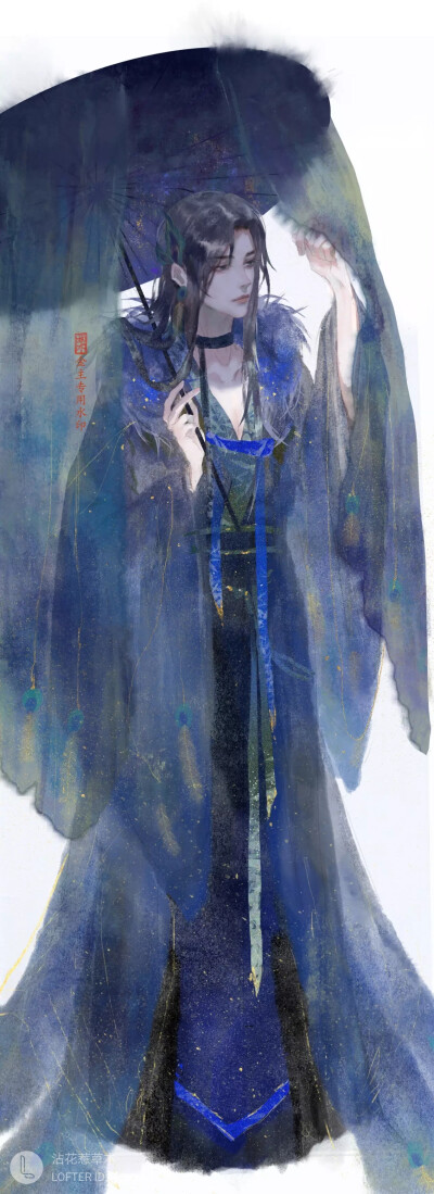 (古风美男)绘师:沾花惹草木