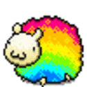超可爱的彩虹羊表情包