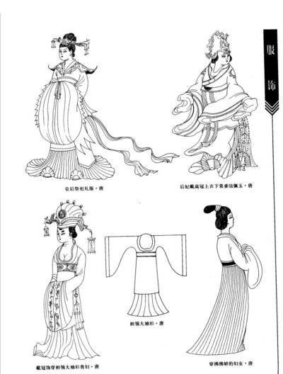 唐代从春秋战国到清代,中国女性服饰演变史 | 《中国古代实用造型装饰