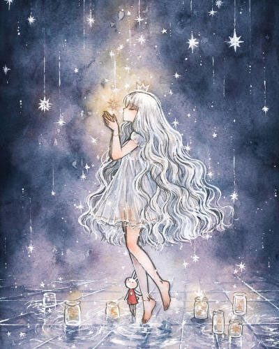 星星 少女 堆糖,美图壁纸兴趣社区