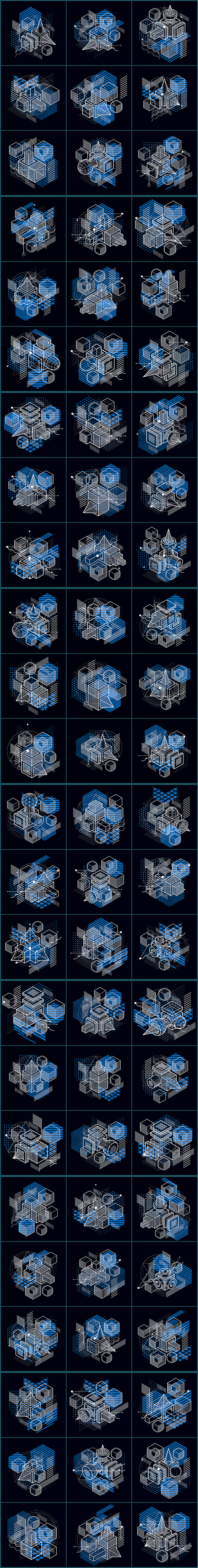 d立体概念空间组合ai插画海报设计素材