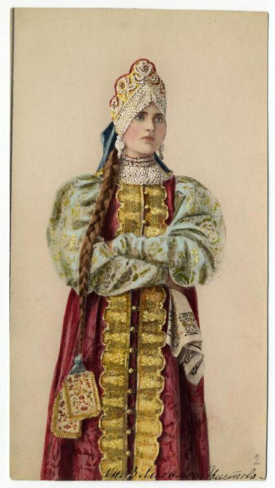 19世纪 俄罗斯民族服装