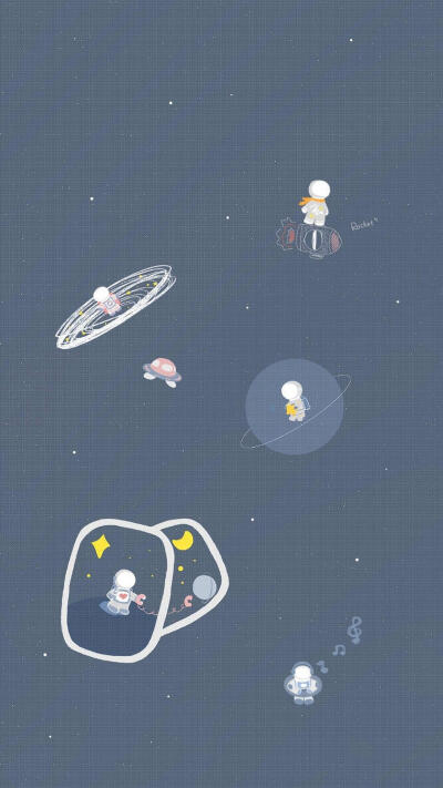 可爱壁纸·太空宇航员