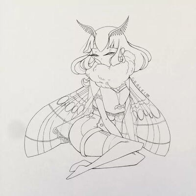 马克笔时装画线稿