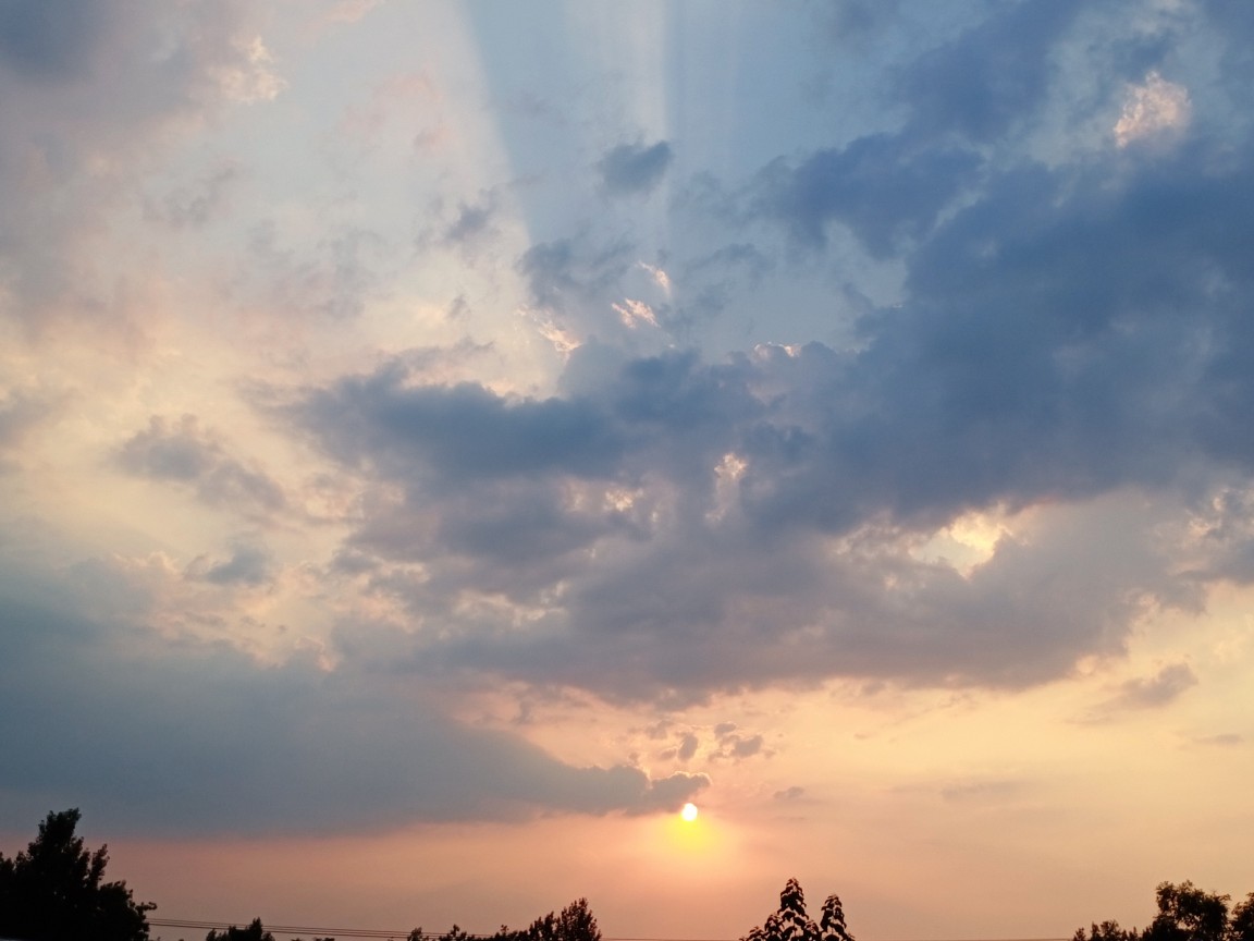 天空 云朵 夕阳