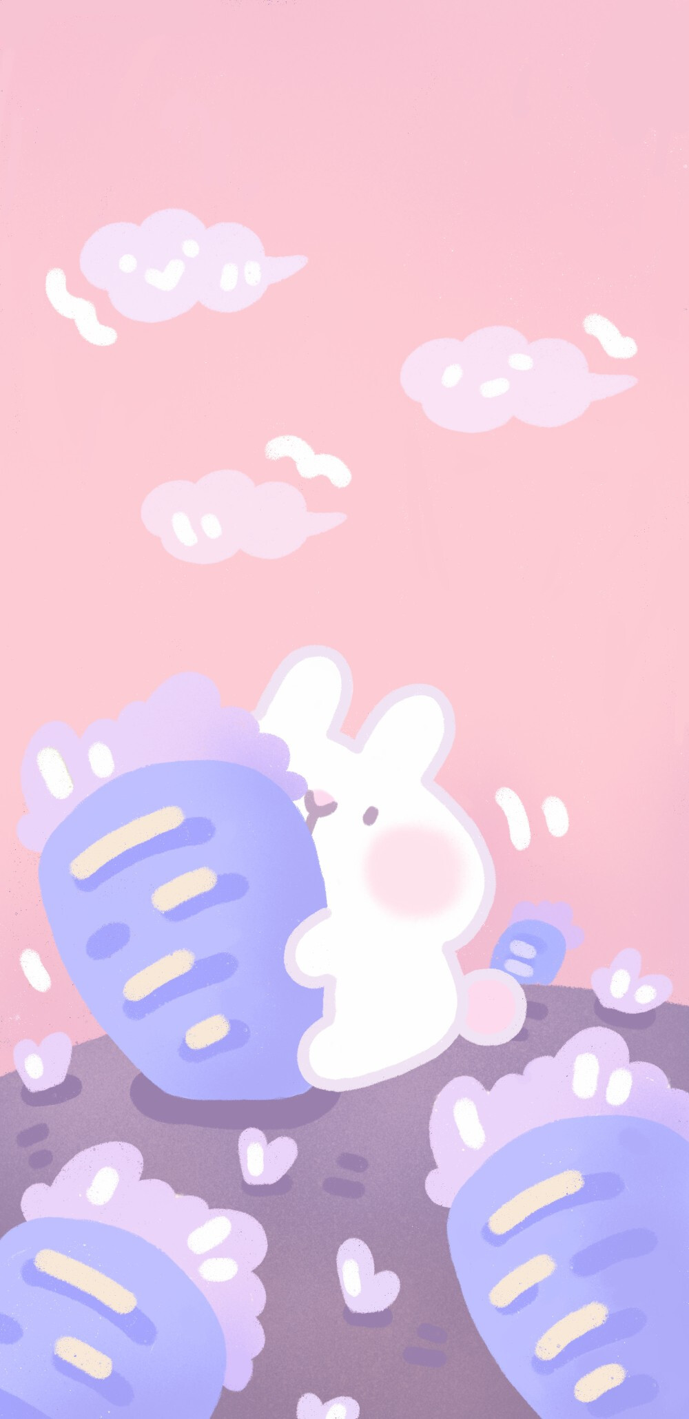 超可爱兔子壁纸 wb@一枚叫兔嗝儿的兔饼