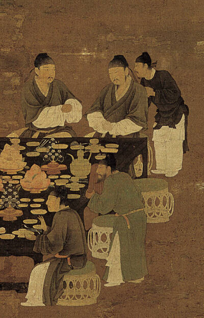 宋徽宗文会图,台北故宫博物院藏.
