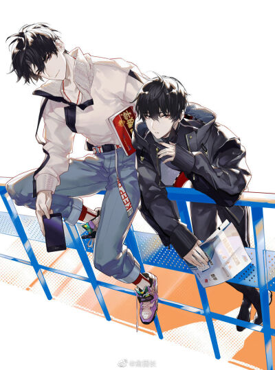 贺朝x谢俞(伪装学渣)【画师@禽园长】