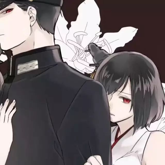 【三人情头】动漫头像 经典 民国 黑发红瞳 短发