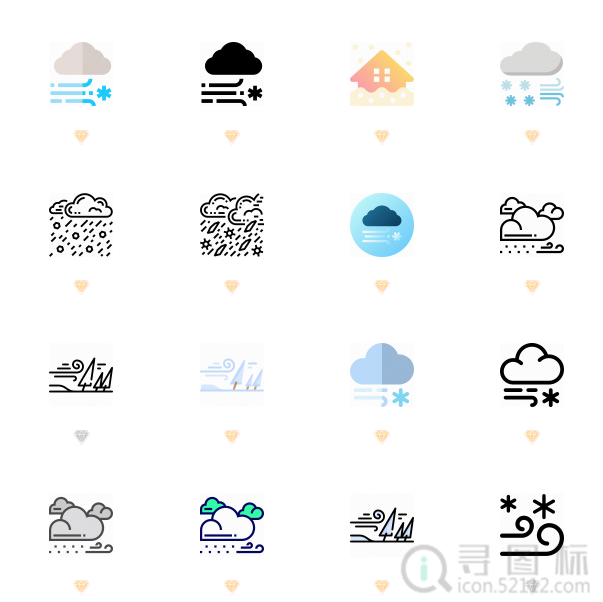 天气,下雪,风雪,冬季,图标